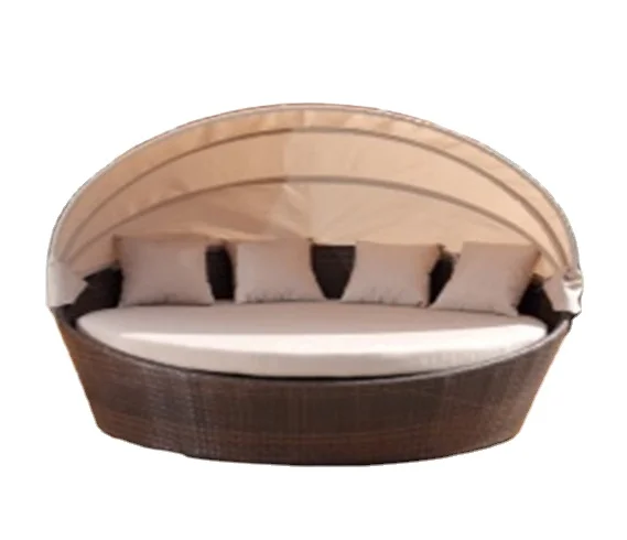 
luxury outdoor rattan round bed 