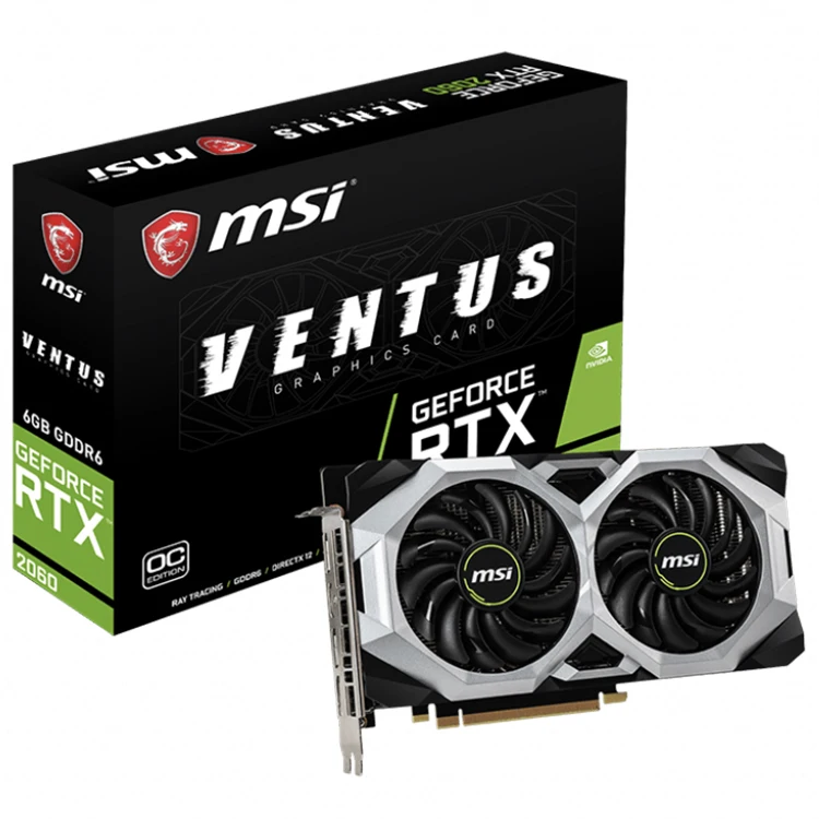  Готово к отправке MSI NVIDIA RTX 2060 OC Gaming Z 6G видеокарта GDDR6 192 бит поддерживает разгон G-SYNC