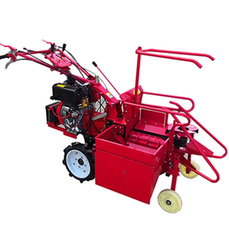 High Output Low Fuel Consumption Diesel Powered Mini Corn Combine Harvester Machine to Crop New Holland Wheat and Rice 1 Row