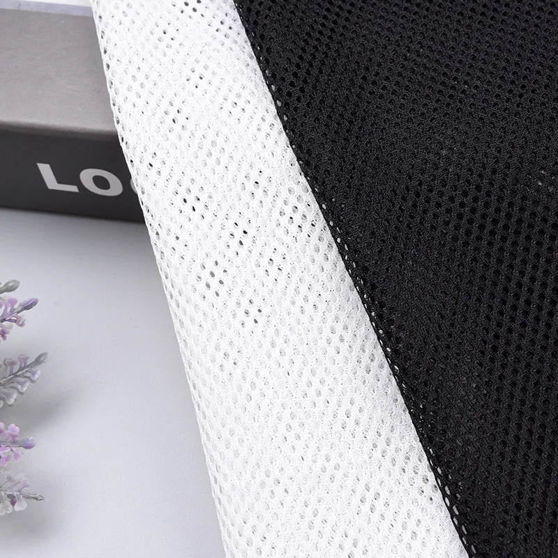 Wholesale Factory Knitted net Fabric 65gsm 100% Polyester warp knitted Mesh Fabric for lining and inner pocket