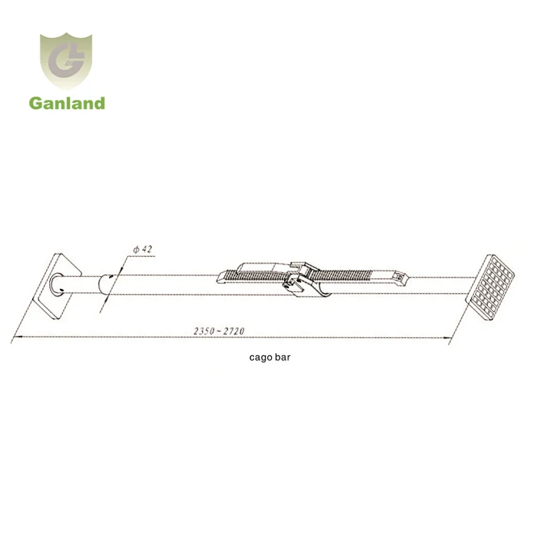 Алюминиевая нагрузочная блокировочная штанга, регулируемая грузовая штанга с самоблокирующейся пружинной трещоткой для транспортных средств