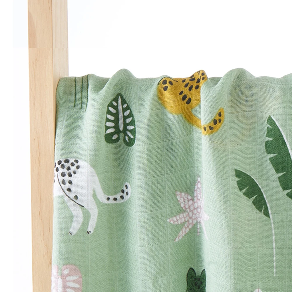 Happy Flute 2 Layers Bamboo Muslin Swaddle Blanket Muslin Gauze Ruffle Baby Swaddle Blanket ready to ship