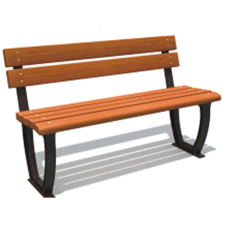 Newest wholesale park chair bench garden 3 seater steel wooden outdoor benches cast iron sides With Long Service Life