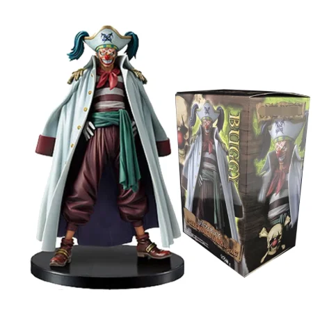 17cm One Piece Buggy Action Figure PVC Statue Vertical Clown Collection Toys For Kids Clown Model Desktop Decoration Gift