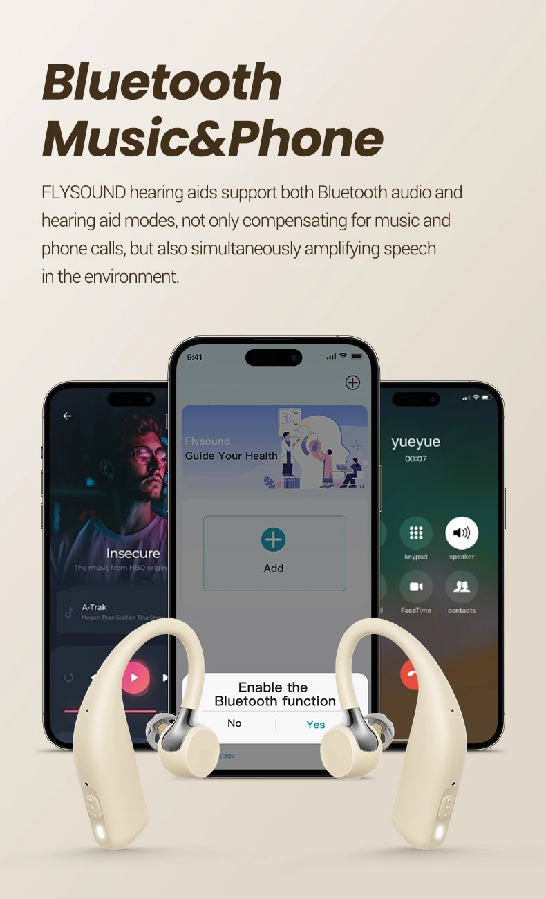 Цифровой перезаряжаемый Bluetooth-слуховой