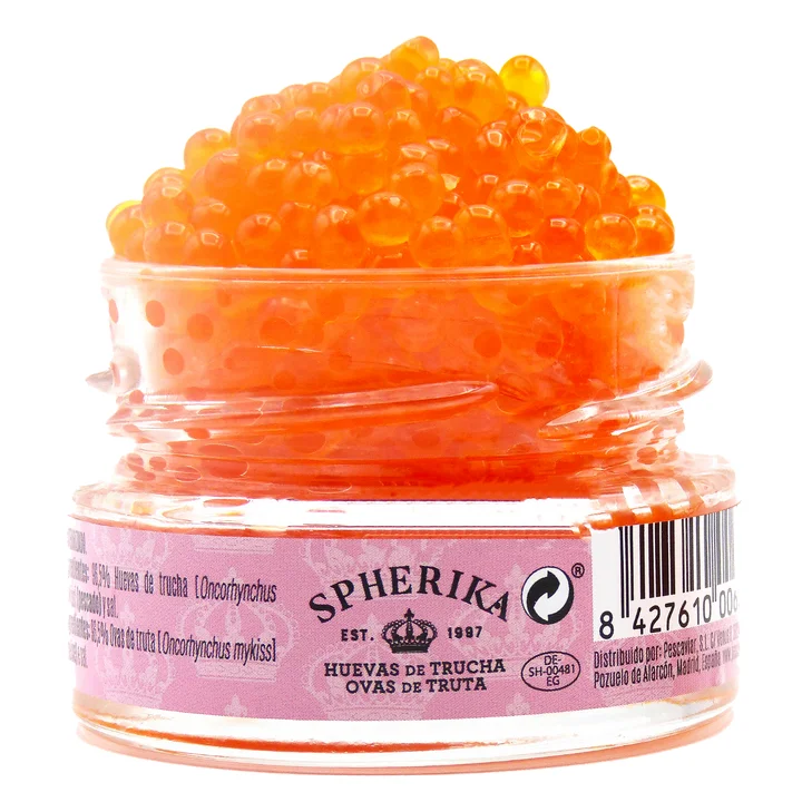 Orange-Red Salty Taste Firm Texture Protein Seafood Trout Caviar Roe Fish Eggs Gourmet For Garnish Sushi Decoration