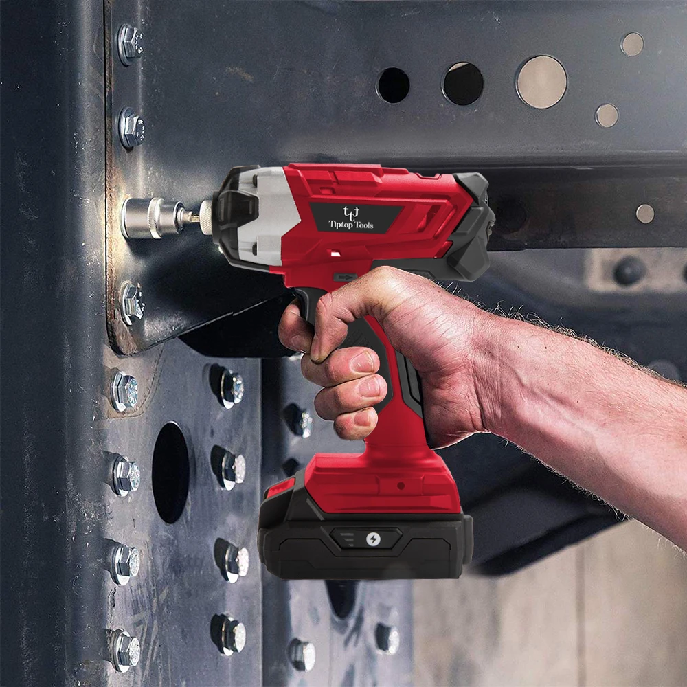 Best Selling 18V 2.0Ah Li-ion Battery Powered Portable High Torque 1/2 inch Cordless Electric Impact Wrench Set For Sale