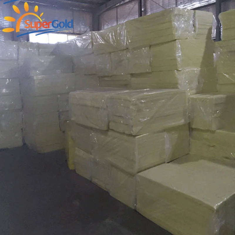 SuperGold HVAC duct thermal insulation fiber glass wool board with aluminum foil facing air conditioner insulation mak