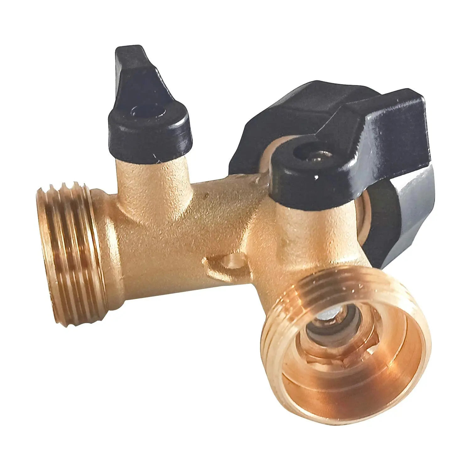 3-Way Brass Water Faucet Diverter Valve Manual Solenoid Angled Structure General Application OEM Customizable