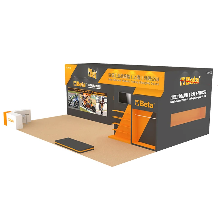 Izexpo 10x20 Booth Promotion Trade Show Exhibition Booth Custom Display Stand OEM Backdrop Expo Wooden Exhibition Booth
