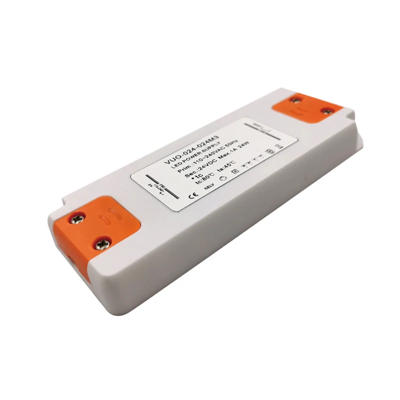 Ультратонкий светодиодный драйвер 24 Вт 1 усилитель класса 2 пластиковый корпус 120 В 240 до А источник питания saa ce certified