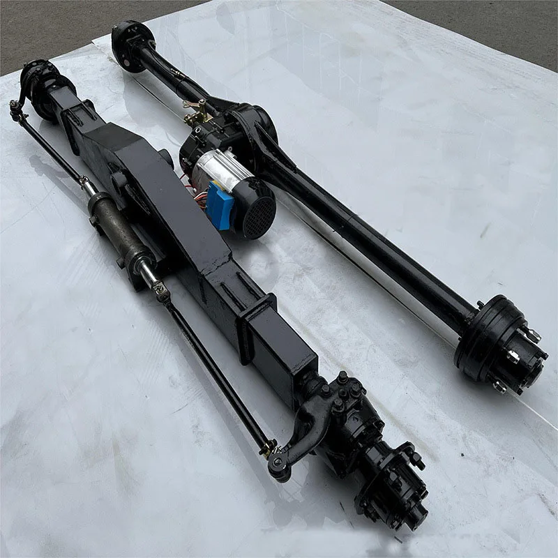 5 Studs Lugs Electric Car Truck Forklift Front Hydraulic Steering Axle Rear 72v 5000w Motor Drive Axle