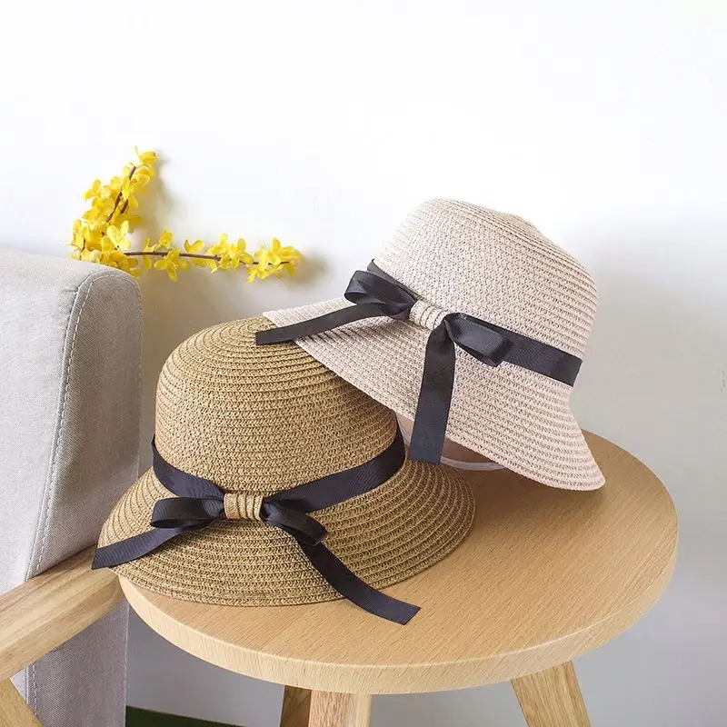 Straw Beach Hats Wholesale Custom Panama Grass Sun Kids Funny Hat Bucket For Men Women Raffia Sombrero De Playa Para Mujer Cap