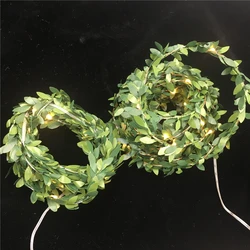 2 Meters Leaf Garland Holiday Lamp Battery Powered LED Fairy String Lights For Christmas Wedding Party