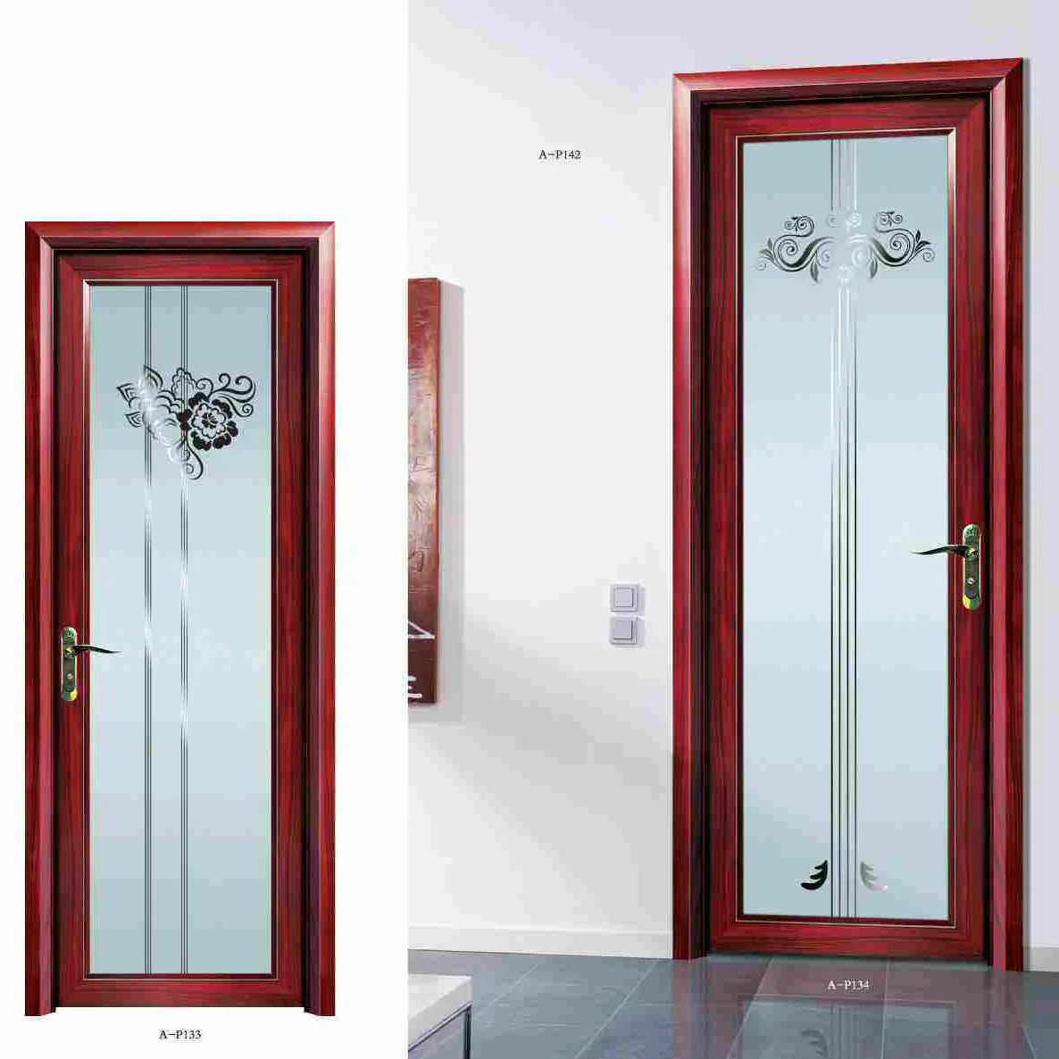 Wholesale price  Customize Aluminium  doors   interior  bathroom doors