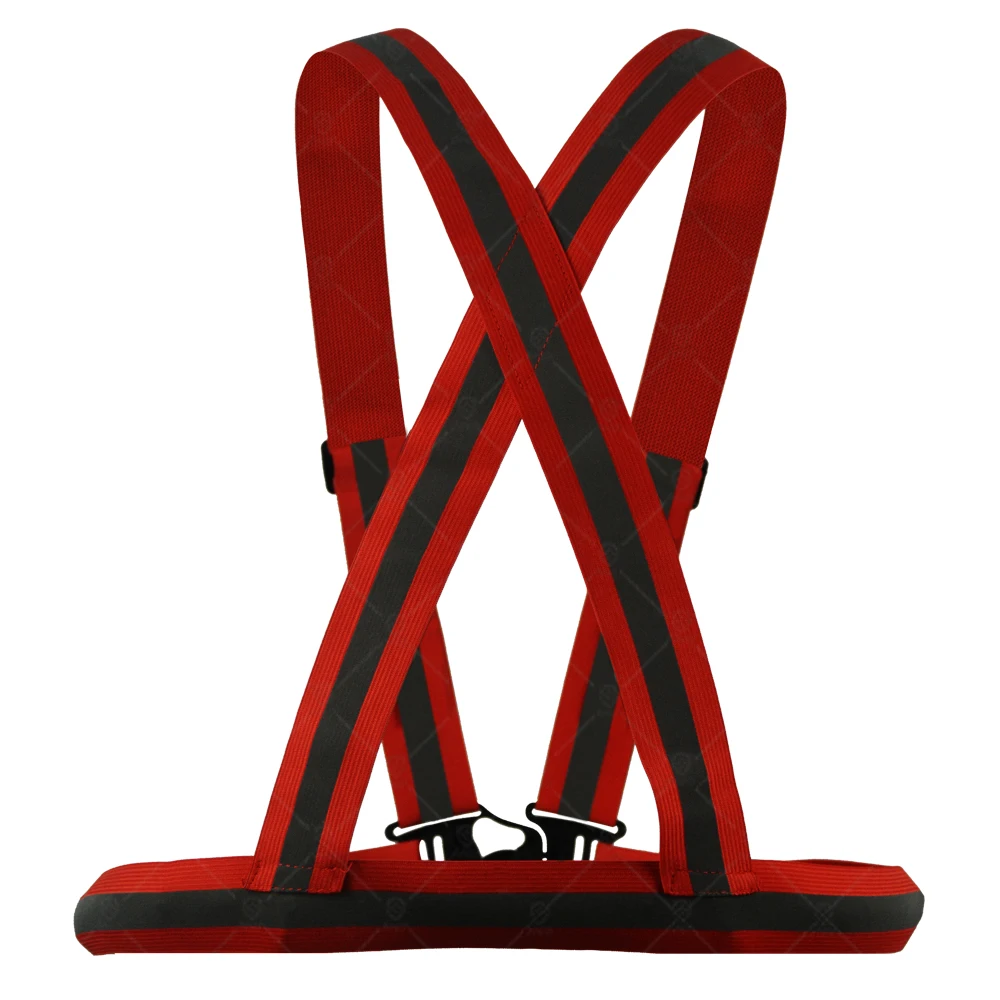 Safety custom logo high visibility adjustable strap reflective belt