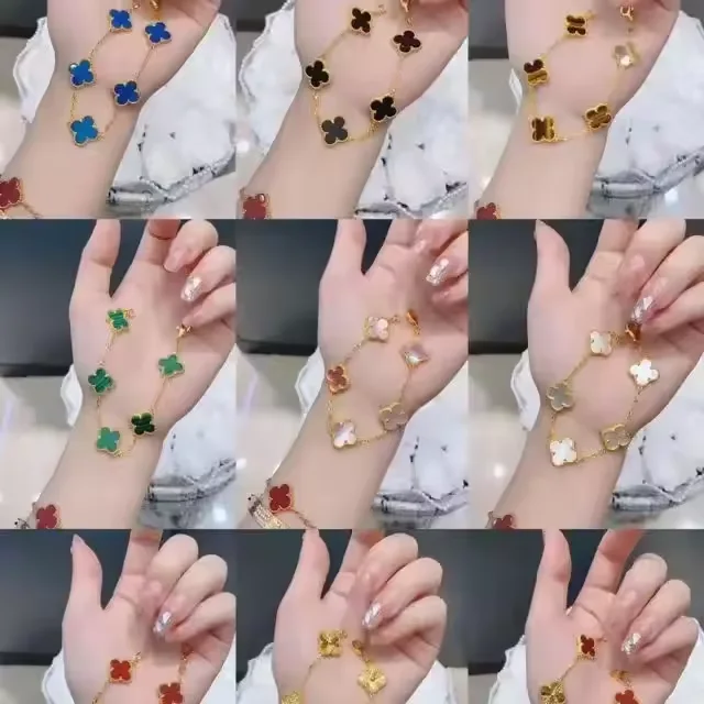 Factory Wholesale Fashion brand Jewelry Necklaces Sterling Silver 925 Jewelry Four-Leaf Clover Necklaces women luxury Necklaces