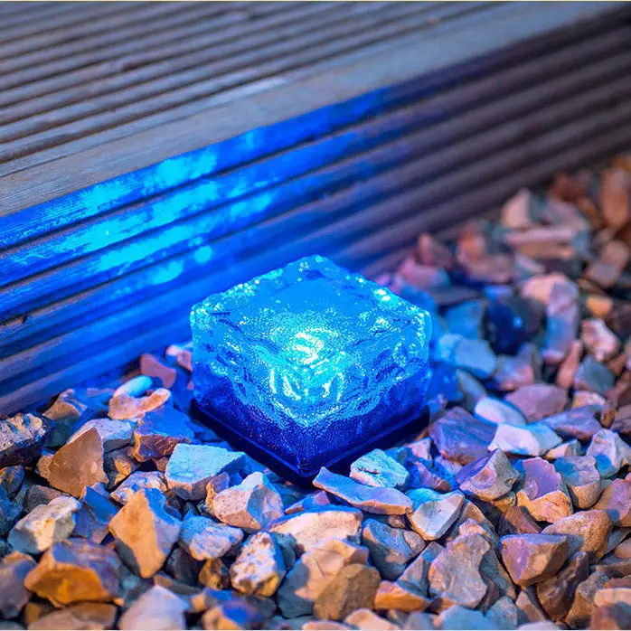 Outdoor garden lawn solar ice brick waterproof lawn pathway led underground brick light