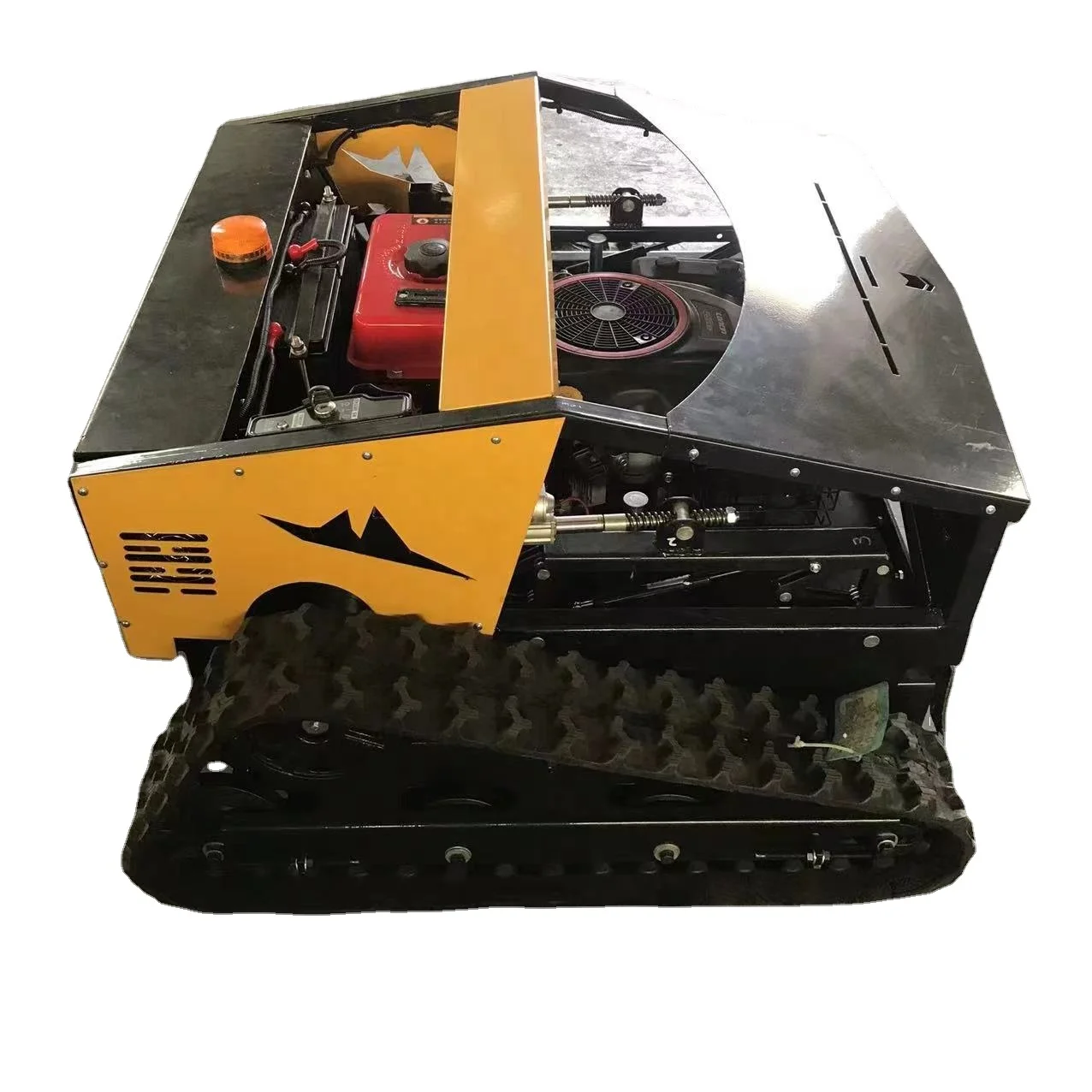 800mm Width 16hp Remote Control Slope Mower Crawler Lawn Rubber Tracks Powerful Selfpropelled