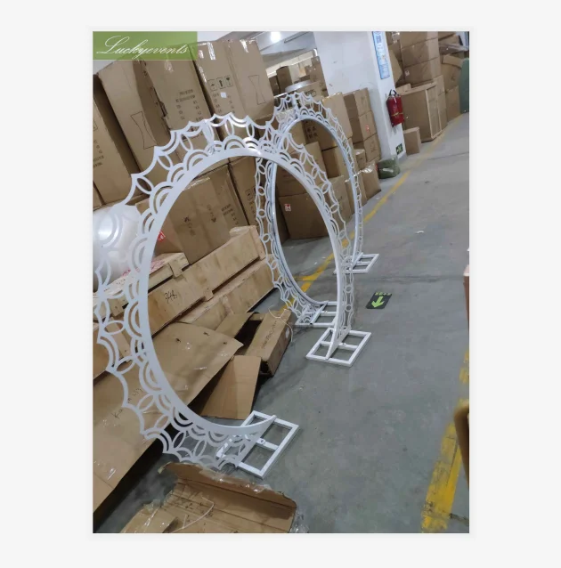 LG20180417-3 White decorative PVC arches wedding party favor PVC carving arch