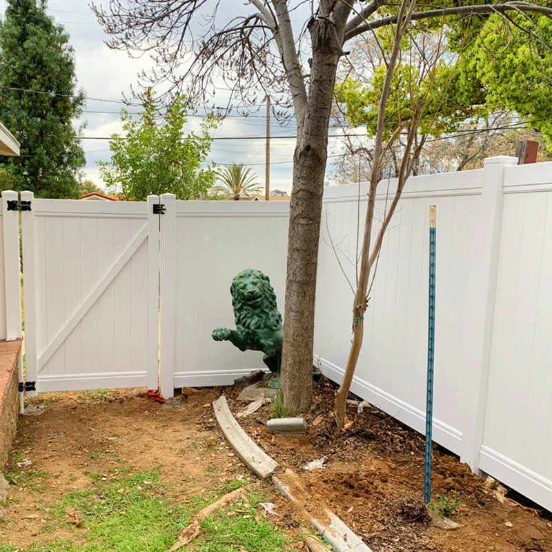 6ft H.x8ft W.White Plastic used Vinyl Pvc privacy fence