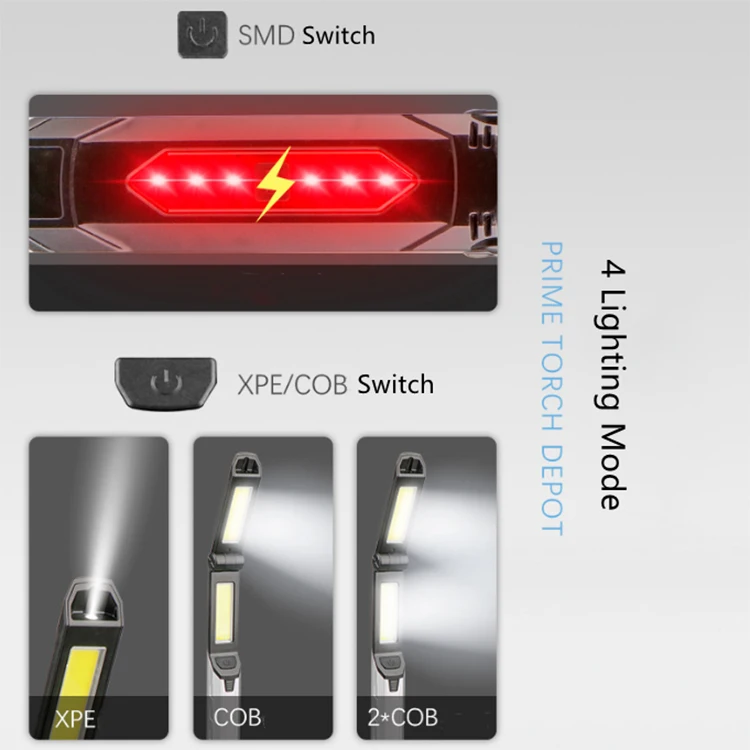 180 Degree Rotate Magnetic Base and Hook Rechargeable Mechanic LED Work Light