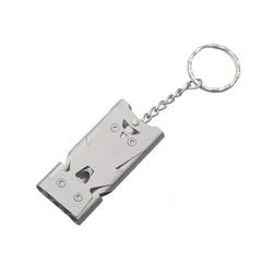 Portable Outdoor Metal Three Canal Survival Rescue Safety Sports Silver Whistle