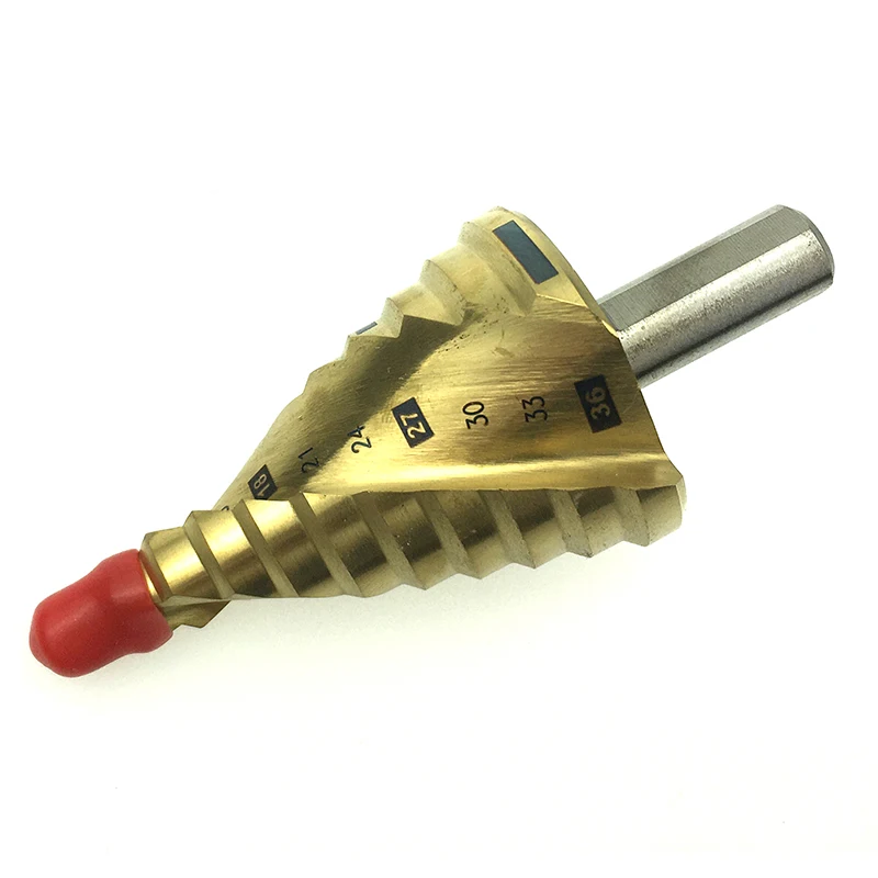 Hot sale HSS 3pc Spiral Titanium Step Drill Set Wood Metal Drilling Bit