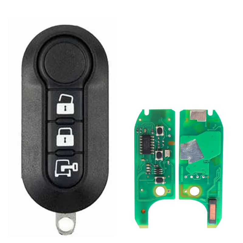 For Fiat2012-2018 500 RAM (Delphi BCM) 3-Button ASK 433MHz Folding Remote Key/PCF7946A/HITAG 2/46 CHIP/FCC ID: LTQF12AM433TX