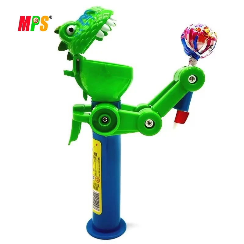 Wholesale Lollipop Holder for Kids Funny Robot Easter Candy Toys with Fruits Lollipop Candy Sweets