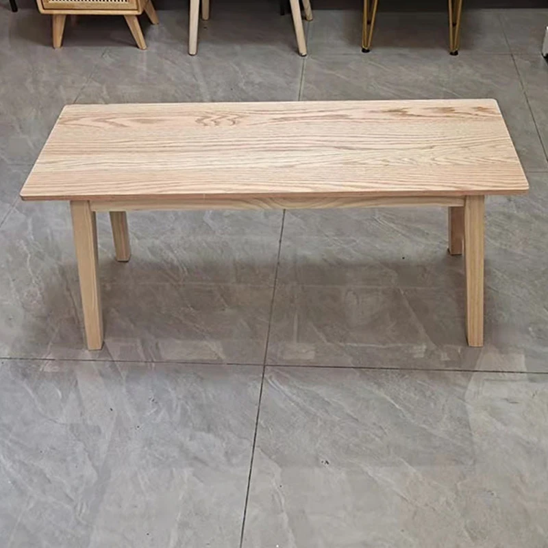 Traditional solid wood living room balcony coffee table Square side table, oak table