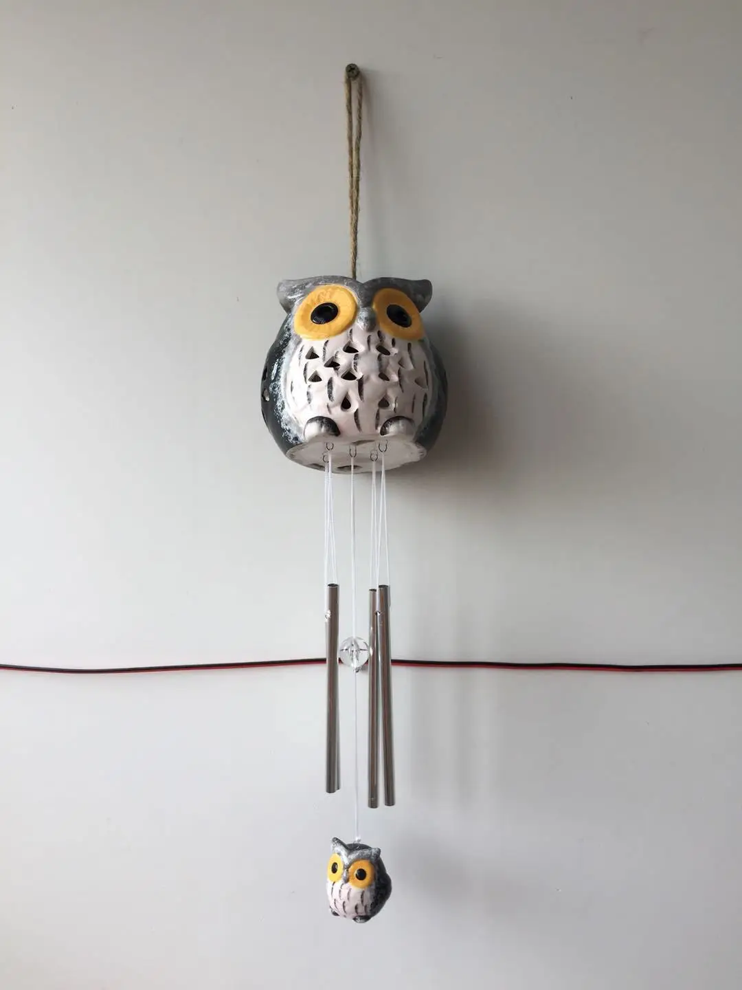 Custom garden decor  Ceramic Wind Bell Art Deco animal shaped Wind Chime for decoration