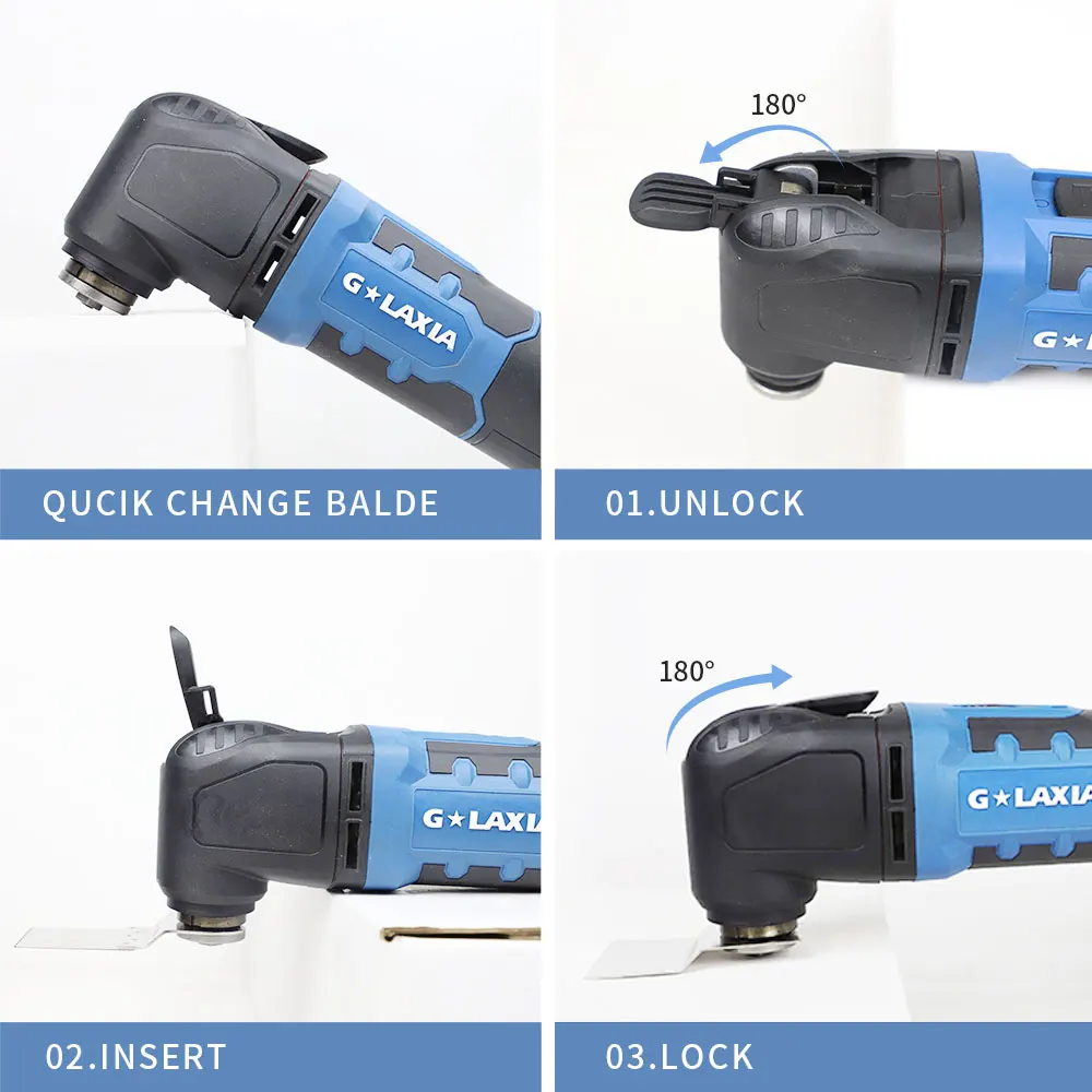 Galaxia Corded Oscillating Tool Multi Tool Variable Speed Sand Paper Blade Included