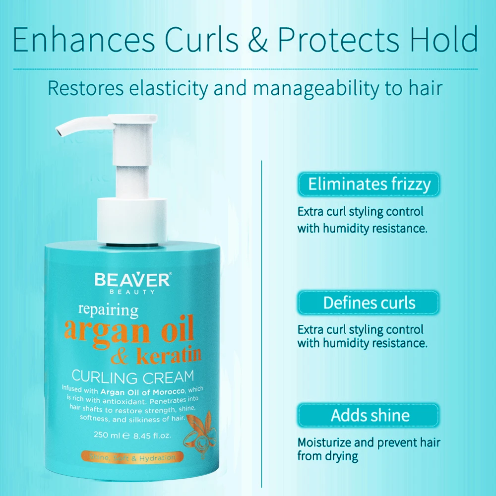 OEM Curl  Cream - Extra Hold - Vitamin E & Silk Proteins Transforms Frizzy Hair to Full,  Sulfate-Free Anti-Frizz Mousse Product