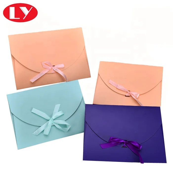 Custom Elegant Packaging Foldable Boxes Packaging Envelope Silk Scarf Paper Art Paper for High End Scarves Recyclable