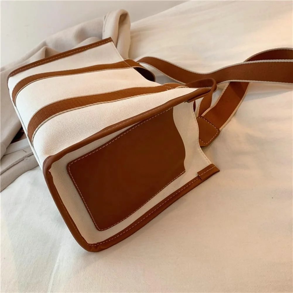 Custom Tote Bag for Women Crossbody Canvas Casual Handbag Hobo Work Satchel Bag Wide Shoulder Strap Trendy With logo