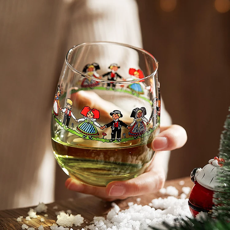 Стакан для маленького человека из Эльзаса, прозрачный стакан для питья в скандинавском стиле, стакан для вина без стакана