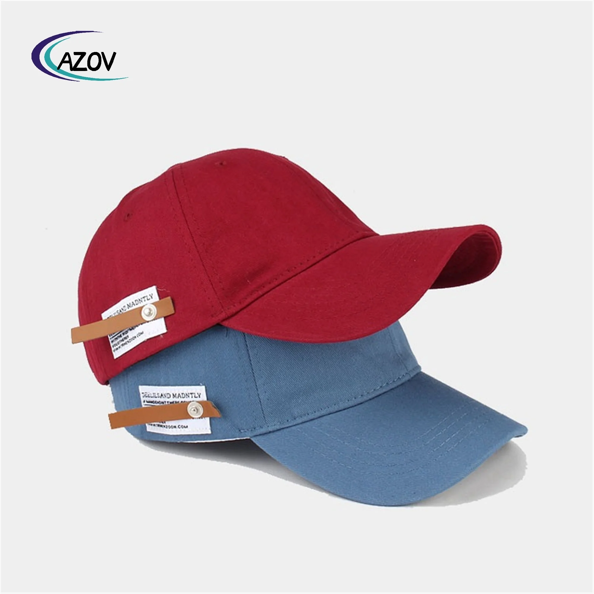 Fashion Retro All-Match English Small Leather Tag Baseball Cap Casual Curved Brim Peaked Cap Soft Top Net Red Sun Hat