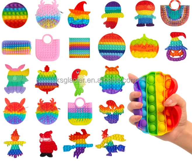 2021 New push Pop Fidget Sensory Toy Fidget Anti Stress release Push Fidget Toys