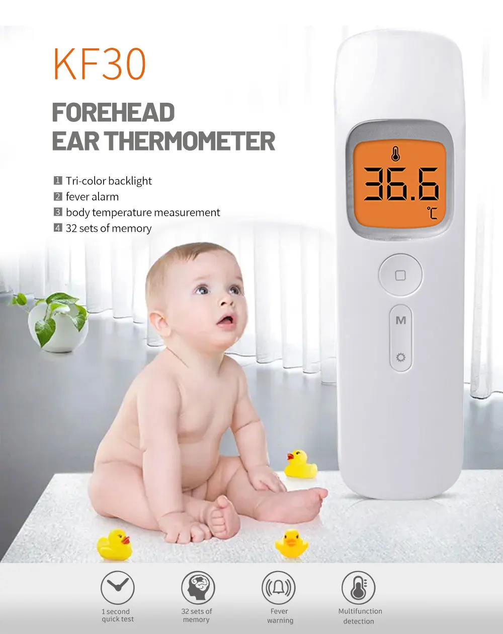 Medical Electronic non-contact frontal infrared thermometers digital infrared thermometers forehead