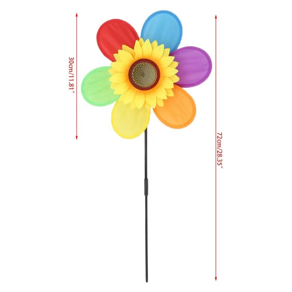 Красочный Подсолнух ветряная мельница ветряной Спиннер детские игрушки украшение для дома сада двора