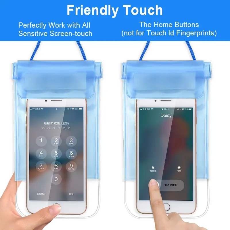 Factory Directly Sale Dustproof Mobile Phone Pouch Case Cheap Touch-screen Waterproof Phone Bag with Neck Strap