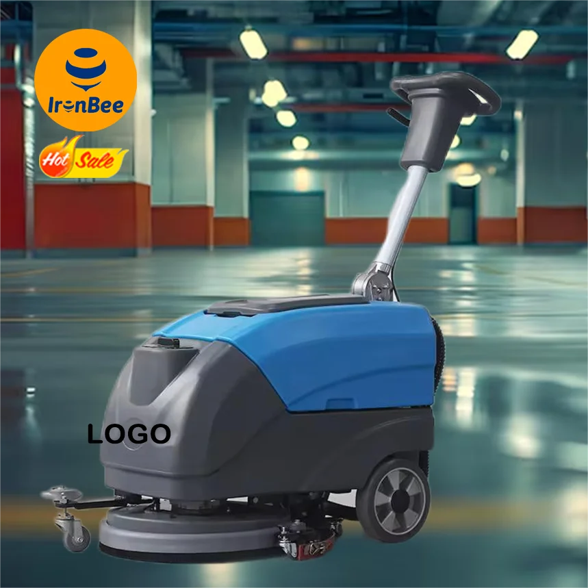 IronBee J25 Tiles Floor Washer Hand Push Compact Floor Scrubber Machine Mini Small Industrial Floor Cleaning Machine With CE