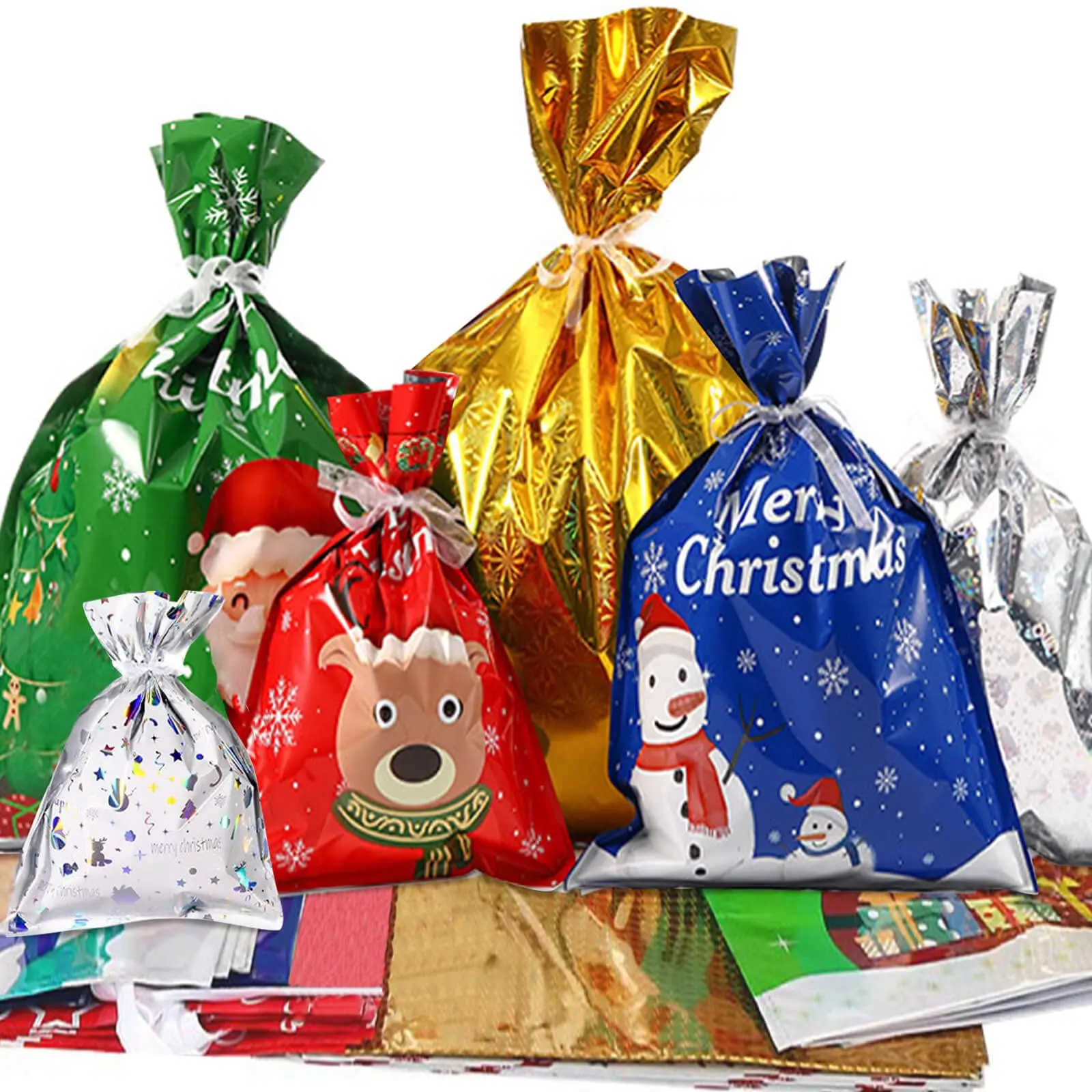 Jumbo Extra Large Christmas Gift Bags Wrapping  Giant Gift for Huge Big Gift Sack Set