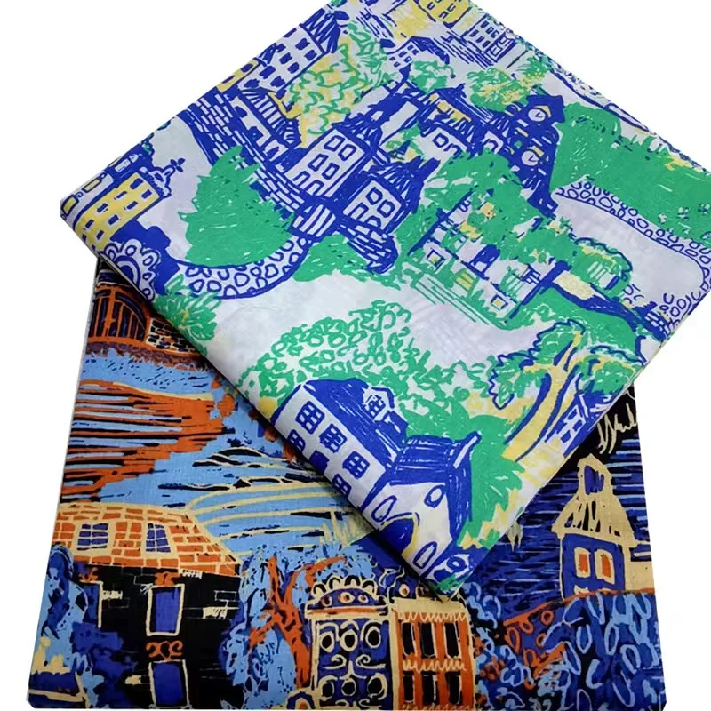 hot sale digital print  80s 133*100  woven cotton satin drill fabric for dressing