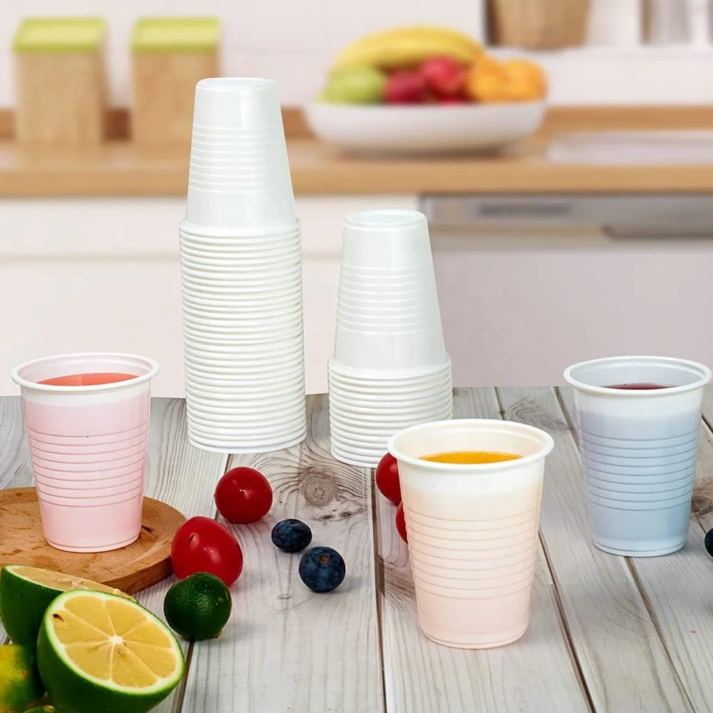 7 Oz Polypropylene Disposable White Plastic Drinking Cups For Party