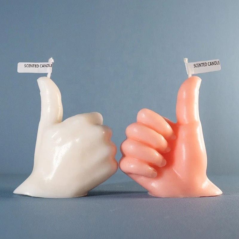Home Decoration Gesture Candle Good Job Aromatherapy Candle Stick Gesture Praise Encourage Modeling Scented Candles