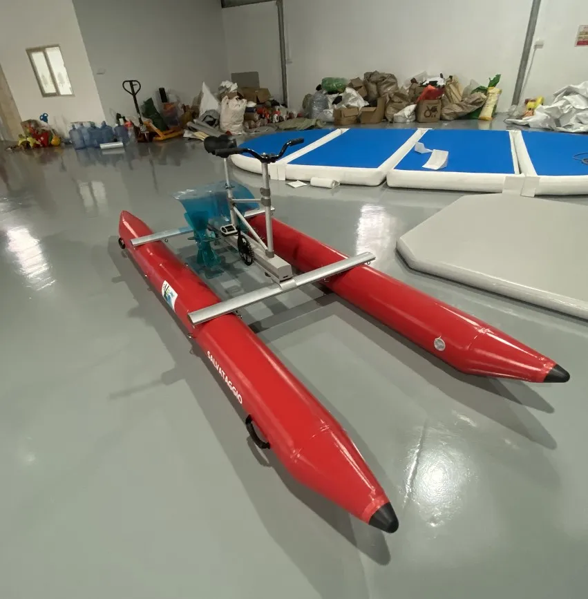 Factory customized water bicycle, water amusement equipment, water bike single and double seat sales with accessories