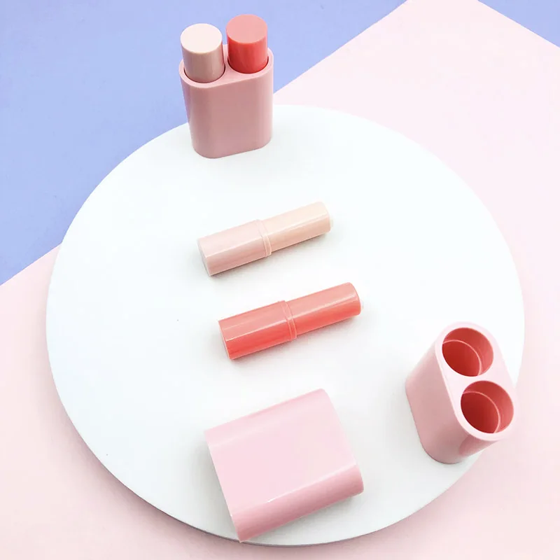 Unique 2 colors custom liquid lipstick tube pink make your own label 4.5g pet lipstick tube pink empty lipstick containers