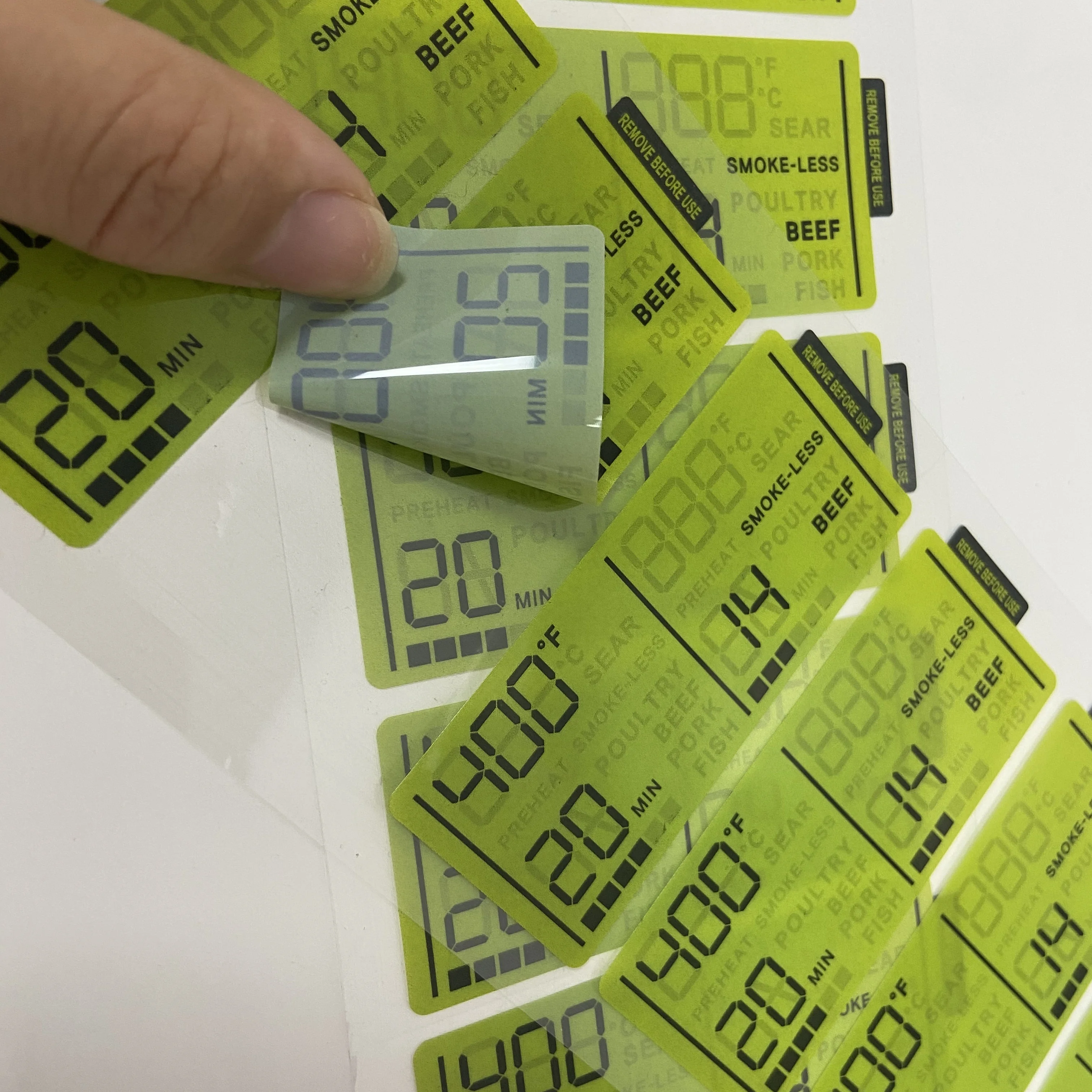 Clear Static Cling Decals Removable Glasses print UV protection static label sticker